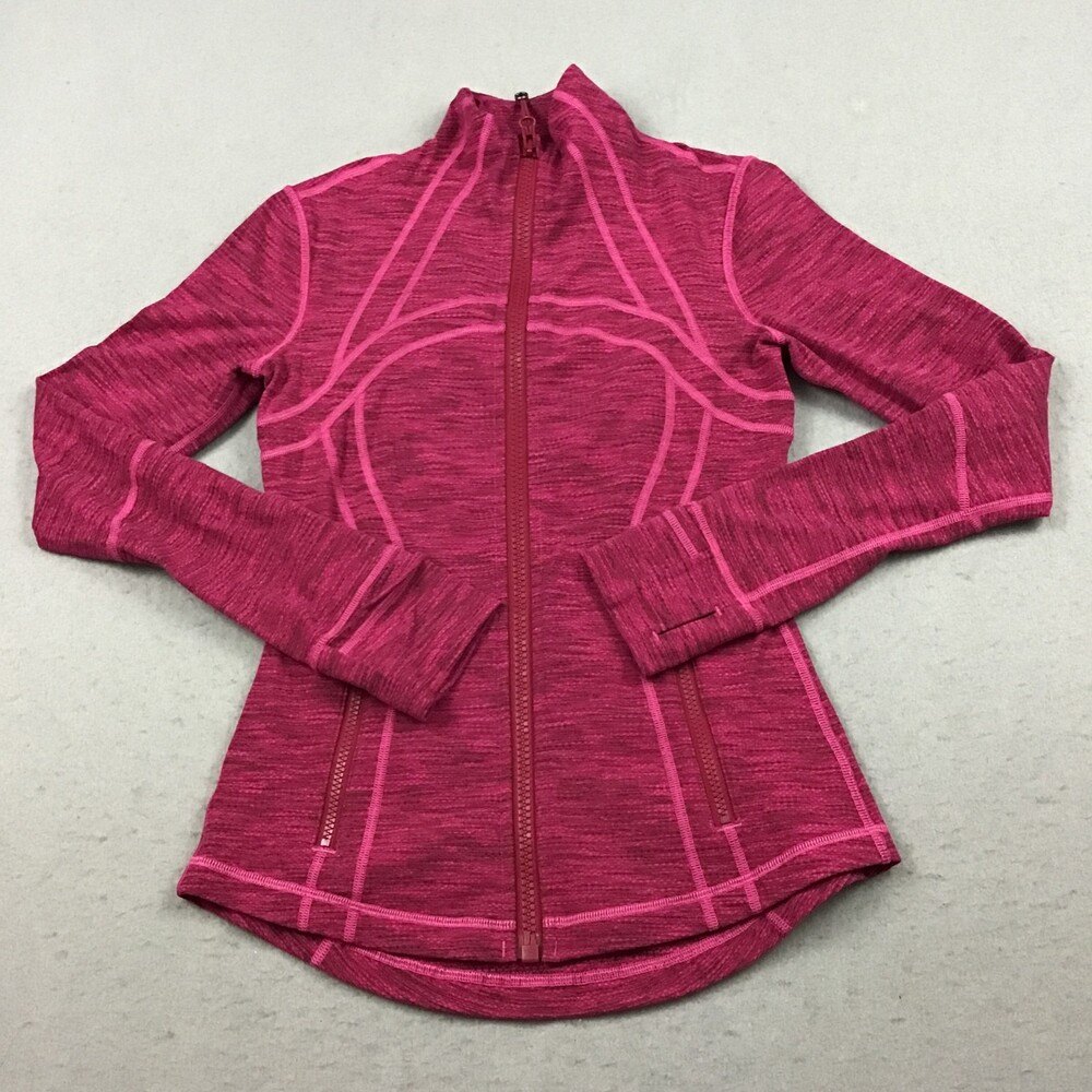 Lululemon Define Jacket Women 4 Magenta Full Zip Breathable Travel Stretch